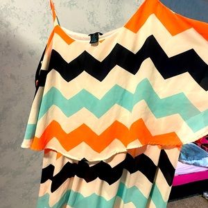 Women’s plus size mid length peplum dress